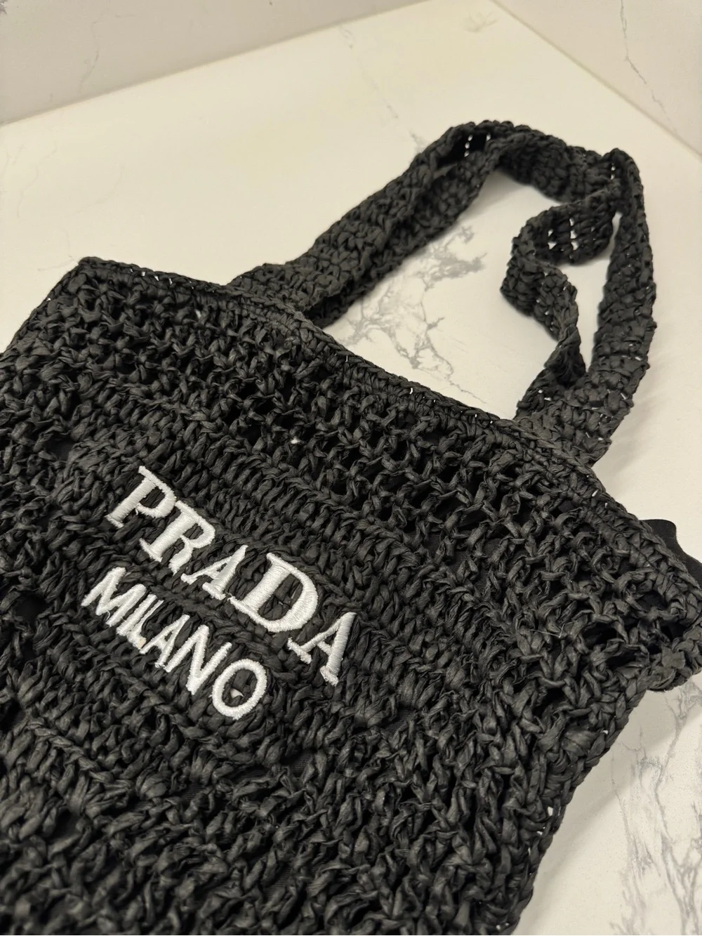 Black Crochet Milano Tote - Picture 3 of 5